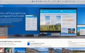 In einem hell erleuchteten, modernen Home-Office sitzt eine freundliche Person entspannt vor einem großen Bildschirm, auf dem der Microsoft Edge-Browser mit geöffnetem Copilot-Panel zu sehen ist, während sanftes Tageslicht durch das Fenster fällt und eine warme, inspirierende Atmosphäre für produktives Surfen und konzentrierte KI-Unterstützung schafft.