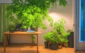 Ein warm ausgeleuchteter Büroraum mit konzentrierten Menschen, die an modernen Computern arbeiten, umgeben von hellen Holzmöbeln und grünen Pflanzen, vermittelt eine freundliche Atmosphäre von digitaler Kontrolle und gemeinsamer Verantwortung im Datenschutz.