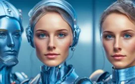 Ein lebhaftes, sonnendurchflutetes Portrait eines menschenähnlichen Roboters mit warmen Gesichtszügen, der in moderner Laborumgebung einen freundlichen Handschlag mit einem Menschen vollzieht – natürliche Lichtstrahlen betonen die realistischen Details und vermitteln eine positive Verbindung zwischen Technik und Menschlichkeit.