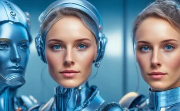 Ein lebhaftes, sonnendurchflutetes Portrait eines menschenähnlichen Roboters mit warmen Gesichtszügen, der in moderner Laborumgebung einen freundlichen Handschlag mit einem Menschen vollzieht – natürliche Lichtstrahlen betonen die realistischen Details und vermitteln eine positive Verbindung zwischen Technik und Menschlichkeit.