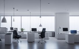 Ein warm beleuchtetes, modernes Büro mit zwei fokussierten Entwicklerinnen, die vor hellen Bildschirmen mit komplexen Codezeilen arbeiten, umgeben von natürlichem Tageslicht und minimalistischer Technik, das den dynamischen Wettstreit und die zukunftsweisende Innovation im Bereich KI-Modelle eindrucksvoll einfängt.