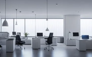 Ein warm beleuchtetes, modernes Büro mit zwei fokussierten Entwicklerinnen, die vor hellen Bildschirmen mit komplexen Codezeilen arbeiten, umgeben von natürlichem Tageslicht und minimalistischer Technik, das den dynamischen Wettstreit und die zukunftsweisende Innovation im Bereich KI-Modelle eindrucksvoll einfängt.