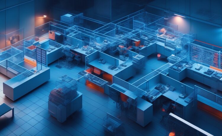 In einem hell erleuchteten, modernen Büro mit warmen Holzakzenten skizziert ein freundlicher Entwickler mit konzentriertem Lächeln an einem großen Bildschirm eine schematische, sechseckige Struktur aus modularen Komponenten, die organisch die Zukunft der Webentwicklung verkörpert.