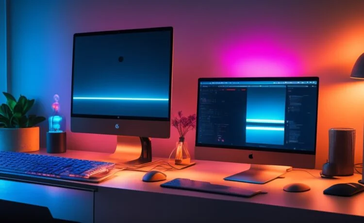 Ein hell erleuchteter Schreibtisch mit geöffnetem Laptop, auf dessen Bildschirm ein digitales Formular zu sehen ist, während eine Person entspannt und aufmerksam mit warmer Mimik die Hände auf der Tastatur hält – ein einladendes, natürliches Setting, das Komfort und zugleich die sensible Balance zwischen Nutzerfreundlichkeit und digitaler Sicherheit eindrucksvoll einfängt.