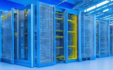 In einem modern gestalteten, hell erleuchteten Hightech-Fabrikraum steht ein Team konzentrierter Ingenieure um einen offenen Server-Rack, die in freundlicher Atmosphäre die Montage von KI-Servern für die Zukunft der Digitalisierung vorantreiben und dabei den Wandel von traditioneller Smartphone-Fertigung zu smarter KI-Infrastruktur lebendig spiegeln.