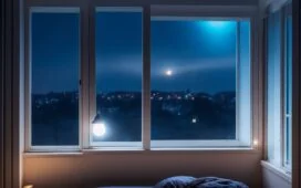 Ein hell erleuchteter, freundlicher Arbeitsplatz mit aufgehobenem Smartphone auf warmem Holztisch, sanftes Tageslicht fällt durch ein Fenster und erzeugt eine einladende Atmosphäre, während ein besorgter Nutzer im Hintergrund nachdenklich auf sein Gerät blickt.
