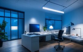 Ein hell erleuchtetes, modernes Büro mit freundlicher Atmosphäre, in dem ein konzentrierter Geschäftsmann vor einem Laptop sitzt und angeregt über komplexe juristische Dokumente und innovative KI-Modelle nachdenkt, während warmes Tageslicht durch große Fenster fällt und die Szene naturnah und cineastisch einfängt.