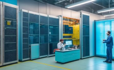 Ein warm beleuchtetes, realitätsnahes Porträt eines nachdenklichen Ingenieurs in einem modernen Labor voller leuchtender Serverracks und Computerbildschirme, das die stille Herausforderung und den Wendepunkt in der Zukunft der autonomen Fahrzeugtechnologien widerspiegelt.