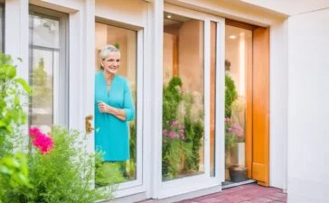 Eine strahlend helle, realitätsnahe Aufnahme in warmen Farbtönen zeigt eine entspannte Person, die sorgsam ihre Girocard in einer modernen Bankfiliale prüft, während sanftes Tageslicht durch große Fenster fällt und Vertrauen in sicheren Umgang mit Finanztechnologie ausstrahlt.