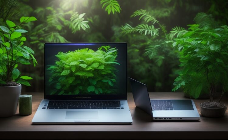 Eine helle, natürlich beleuchtete Szene zeigt eine freundliche Person vor einem modernen Laptop, die konzentriert und entspannt in einem warmen, gemütlichen Raum mit lebendigen Pflanzen und sanften Holztönen arbeitet, wobei der Ausdruck von Vertrauen und achtsamer Kontrolle über digitale Privatsphäre spürbar ist.