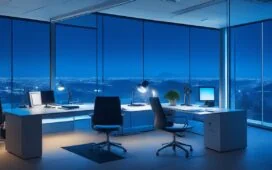 In einem hell erleuchteten, modernen Büro, das mit warmem Tageslicht durch große Fenster durchflutet wird, sitzen zwei führende Technologieexperten entspannt zusammen an einem Glas-Tisch, umgeben von Bildschirmen mit komplexen Datenvisualisierungen, während ihre freundlichen Blicke und lebendigen Gesten die Energie und Zuversicht einer zukunftsweisenden KI-Kooperation zwischen Google und Meta ausstrahlen.