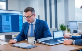 Ein heller, klarer Arbeitsplatz mit professionellem Laptop und Notizen, auf dem sanftes Tageslicht fällt, vermittelt konzentrierte IT-Experten bei der Analyse komplexer Sicherheitsprotokolle – eine warm einladende, realistische Szene, die die Dringlichkeit und Menschlichkeit hinter der HTTP/2-Sicherheitslücke einfängt.