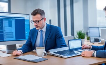 Ein heller, klarer Arbeitsplatz mit professionellem Laptop und Notizen, auf dem sanftes Tageslicht fällt, vermittelt konzentrierte IT-Experten bei der Analyse komplexer Sicherheitsprotokolle – eine warm einladende, realistische Szene, die die Dringlichkeit und Menschlichkeit hinter der HTTP/2-Sicherheitslücke einfängt.