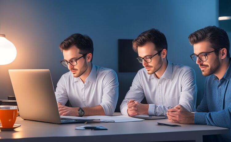 Ein strahlendes, modernes Büroambiente mit einer freundlichen jungen Bewerberin, die entspannt und selbstbewusst vor einem Laptop sitzt, während natürliches Licht warm auf ihr Gesicht fällt und subtil die Mischung aus Menschlichkeit und digitaler Zukunft im KI-gestützten Vorstellungsgespräch einfängt.