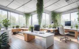 Ein sonnendurchflutetes modernes Büro mit kreativen Designern unterschiedlichen Alters, die konzentriert an hellen Bildschirmen arbeiten, während natürliche Pflanzen und warme Holzelemente eine einladende Atmosphäre schaffen und so die Bedeutung von konsistenter Markenidentität und durchdachtem Webdesign im digitalen Zeitalter lebendig vermitteln.