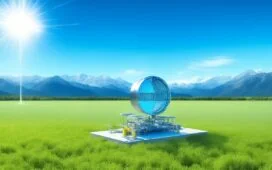 Eine helle, freundliche Laborumgebung mit einem modernen Mini-Neutrino-Detektor aus transluzentem Material auf einem Forschungstisch, umgeben von technischen Geräten und sanftem Tageslicht, das die konzentrierte Ausstrahlung neugieriger Wissenschaftlerinnen und Wissenschaftler einfängt und so die innovative Revolution der Teilchenphysik spürbar macht.