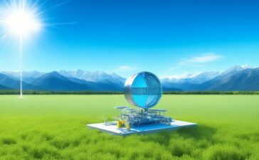 Eine helle, freundliche Laborumgebung mit einem modernen Mini-Neutrino-Detektor aus transluzentem Material auf einem Forschungstisch, umgeben von technischen Geräten und sanftem Tageslicht, das die konzentrierte Ausstrahlung neugieriger Wissenschaftlerinnen und Wissenschaftler einfängt und so die innovative Revolution der Teilchenphysik spürbar macht.