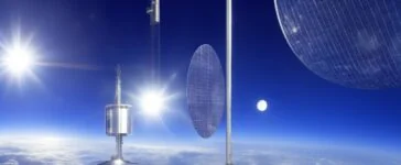 Strahlendes Sonnenlicht fällt sanft auf ein hochmodernes Raumsondendesign in einer klaren Weltraumkulisse, während Forscher in hellen Laborräumen voller technologischer Geräte konzentriert an der Vorbereitung einer historischen Mission zum interstellaren Kometen 3I/Atlas arbeiten – ein lebendiges Bild von menschlicher Neugier und Fortschritt in der Erforschung der kosmischen Geheimnisse.