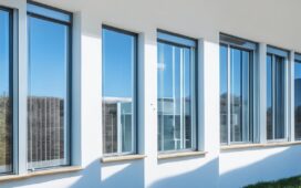 Ein strahlend helles, natürlich ausgeleuchtetes Büroambiente zeigt eine konzentrierte Entwicklerin vor mehreren Bildschirmen mit komplexem Code, während warme Sonnenstrahlen durchs Fenster fallen und eine freundliche, zugleich professionelle Atmosphäre voller Vertrauen und Zukunftsoptimismus schaffen.