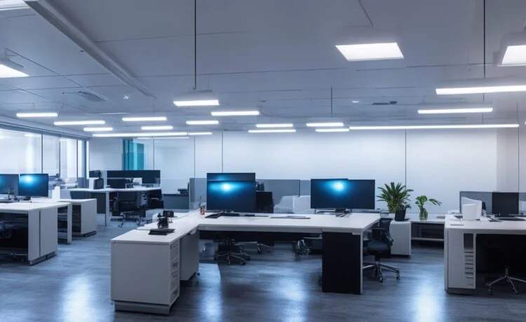 Ein klar erleuchtetes, modernes Büro mit konzentrierten IT-Experten vor mehreren Bildschirmen, die in warmer Tageslichtstimmung zusammen an komplexen Cyber-Sicherheitsanalysen arbeiten, während die Atmosphäre durch freundliche Gesichter und natürliche Details eine professionelle, zugleich menschlich vertraute Stimmung vermittelt.