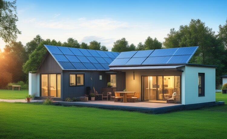 Eine strahlend helle Aufnahme einer modernen, modular angelegten Oasenstadt in der Wüstenlandschaft der VAE, bei warmem, natürlichem Sonnenlicht, das nachhaltige Solarpaneele auf eleganten, weißen Fassaden und begrünte Dächer mit urbaner Landwirtschaft sanft zum Leuchten bringt, während smarte, autofreie Verkehrswege und schattenspendende Passivkühlelemente eine einladend lebenswerte Atmosphäre schaffen und den innovativen Geist einer Zukunftsstadt zwischen Hightech und Natur harmonisch verkörpern.