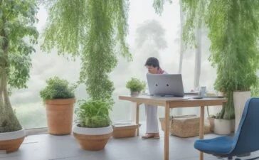 Eine helle, natürliche Büroszene mit freundlichen Menschen am Schreibtisch, die konzentriert an Laptops arbeiten und dabei sorgsam ihre Daten prüfen, strahlt Vertrauen und digitale Wachsamkeit in warmem Tageslicht aus.