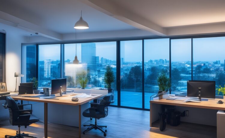 Ein lichtdurchflutetes, modernes Büro mit freundlichen Mitarbeitenden am Laptop, die konzentriert und dennoch entspannt eine digitale Sicherheitsbesprechung führen, während warme Sonnenstrahlen durch große Fenster fallen und eine Atmosphäre von Vertrauen und gemeinsamer Wachsamkeit schaffen.