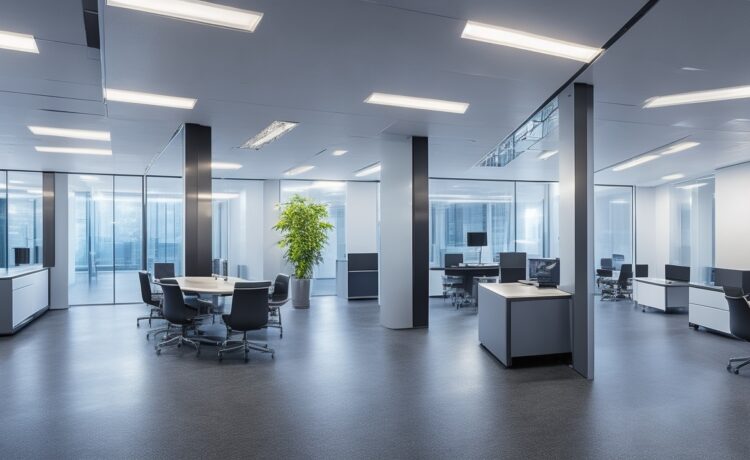 Ein strahlend hell erleuchtetes, modern eingerichtetes Büro mit einem aufgeschlagenen Samsung Galaxy S26 in der Mitte, umgeben von warmem Tageslicht und subtilen Reflexionen auf eleganten Metall- und Glasflächen, das die spannende Kombination aus innovativer Technik, smarter KI und nachhaltigem Design samt einem Hauch von Zukunftsoptimismus lebendig einfängt.