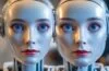 In einem modernen Labor voller natürlichem Tageslicht verschmelzen glänzende, modulare Roboterarme harmonisch miteinander, während Forscher:innen mit offenen, neugierigen Gesichtern die vielversprechende Zukunft autonomer, sich selbst verbessernder Maschinen voller Wärme und Zuversicht beobachten.