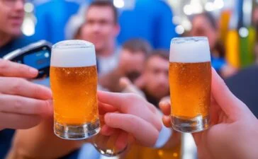 Strahlend helles, natürlich beleuchtetes Close-up eines entspannten jungen Menschen, der sorglos sein aktuelles Samsung Galaxy in der Hand hält, umgeben von einem warmen, einladenden Arbeitsumfeld mit dezent unscharfem Hintergrund, das Sicherheit und Vertrauen in moderne Technologie symbolisiert.