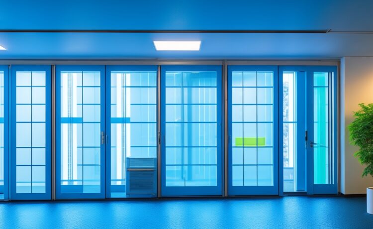 Ein strahlend hell erleuchteter Serverraum mit modernen Rechenzentren, in dem Techniker konzentriert und freundlich zusammenarbeiten, während warmes Tageslicht durch große Fenster fällt und die hochmoderne Infrastruktur in lebendigen, realistischen Details zeigt.
