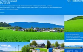 Sonnendurchflutetes, modernes Rechenzentrum inmitten grüner, walisischer Landschaft mit sanftem Blau des Himmels, strahlenden Glasfassaden und aktiven Technikern in leichter Arbeitskleidung, die zukunftsorientiert und engagiert ihre Infrastruktur betreuen – eine Szenerie voller Hoffnung, Innovation und regionaler Aufbruchsstimmung.