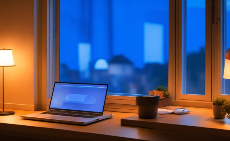 Ein warm erleuchteter, realistischer Büroarbeitsplatz bei Tag mit konzentrierten Entwicklerinnen und Entwicklern, die lachend und lebhaft an Laptops und Notizen arbeiten, während Sonnenlicht durch große Fenster strömt und eine freundliche, kreative Atmosphäre voller Teamgeist und geistiger Energie vermittelt.