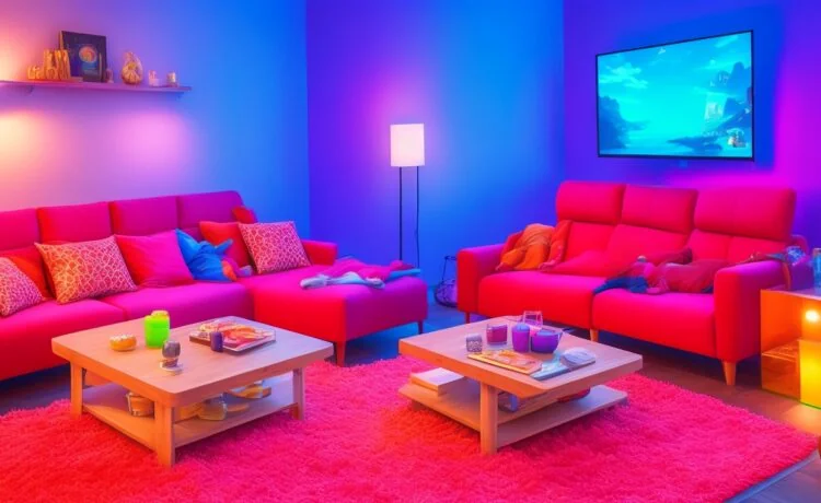 In einem hell erleuchteten, modern eingerichteten Wohnzimmer sitzen drei Freunde entspannt auf einem gemütlichen Sofa, jeder mit einer der neuesten Spielekonsolen – Nintendo Switch 2, PlayStation 5 und Xbox Series X – umgeben von natürlichem Tageslicht, das eine warme, einladende Atmosphäre voller Lachen und freundschaftlicher Wettbewerbsfreude schafft.