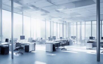 In einem hell erleuchteten, modernen Büro sitzen konzentrierte Entwickler:innen in entspannter Atmosphäre vor mehreren transparenten Bildschirmen, die komplexe Datenströme und modulare KI-Architekturen visualisieren, während warmes Tageslicht durch große Fenster fällt und eine kreative, zukunftszugewandte Stimmung vermittelt.