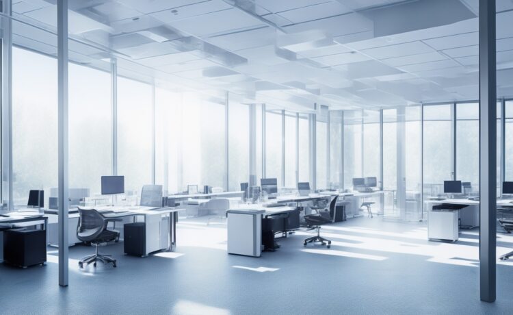 In einem hell erleuchteten, modernen Büro sitzen konzentrierte Entwickler:innen in entspannter Atmosphäre vor mehreren transparenten Bildschirmen, die komplexe Datenströme und modulare KI-Architekturen visualisieren, während warmes Tageslicht durch große Fenster fällt und eine kreative, zukunftszugewandte Stimmung vermittelt.
