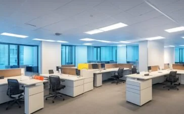 Ein hell ausgeleuchtetes, modernes Büro mit freundlichen Mitarbeitenden in angeregtem Telefongespräch, deren konzentrierte, aber offene Mimik das Thema „Vishing“ und das Spannungsfeld zwischen Vertrauen und Vorsicht lebendig und emotional warm widerspiegelt.