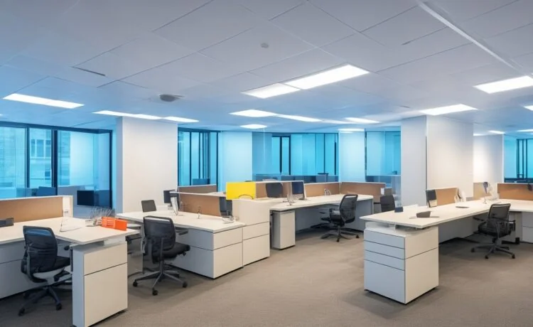 Ein hell ausgeleuchtetes, modernes Büro mit freundlichen Mitarbeitenden in angeregtem Telefongespräch, deren konzentrierte, aber offene Mimik das Thema „Vishing“ und das Spannungsfeld zwischen Vertrauen und Vorsicht lebendig und emotional warm widerspiegelt.