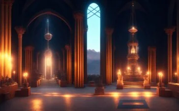Ein hell erleuchtetes, modernes Forschungslabor mit freundlichen Wissenschaftlern in entspannter Atmosphäre, die konzentriert an komplexen Simulationen und technischen Modellen arbeiten, umgeben von natürlichen Lichtstrahlen und realistischen Details, die die fesselnde Verbindung von Vision und Wissenschaft im Streben nach einem Warp-Antrieb widerspiegeln.