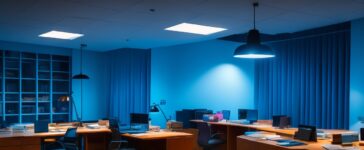 In einem modernen, hell erleuchteten Büro mit großen Fenstern arbeiten vielfältige Teams konzentriert zusammen, während natürliche Sonnenstrahlen warm auf Laptops und Notizbücher fallen, ein Gefühl von Aufbruch und positiver Zukunftsstimmung ausstrahlend, das den inspirierenden Austausch über KI-Agenten und innovative Arbeitsmodelle lebendig einfängt.