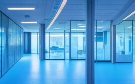 In einem hell erleuchteten, modernen Kontrollraum arbeiten zwei fokussierte IT-Spezialisten an mehreren Bildschirmen mit komplexen Sicherheitsgrafiken, während warme Sonnenstrahlen durch große Fenster fallen und eine Atmosphäre von Vertraulichkeit, Teamgeist und digitaler Entschlossenheit schaffen.