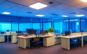 Ein hell ausgeleuchtetes, modernes Büro mit warmem Tageslicht, in dem ein konzentrierter Entwickler vor mehreren Bildschirmen mit komplexen Codezeilen sitzt, umgeben von Notizen und technischer Ausstattung, die die engagierte Open-Source-Community und ihre Herausforderungen gegen unsichtbare Cybergefahren lebendig und nahbar zeigt.