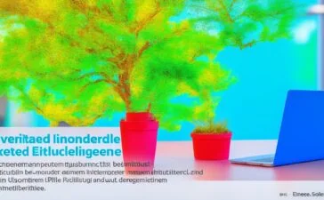 Eine helle, einladende Büroszene mit entspannten Mitarbeiterinnen und Mitarbeitern, die in natürlichem Tageslicht offen zusammenarbeiten, umgeben von modernen Computerbildschirmen und Notizblöcken, die den Einsatz innovativer KI-Technologie im Arbeitsalltag lebendig und warm vermitteln.