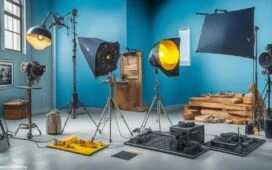 Ein helles, cineastisch inszeniertes Foto eines modernen Kreativstudios, in dem konzentrierte Designer an großen Bildschirmen mit lebendigen, detailreichen Grafiken arbeiten, umgeben von warmem Tageslicht und einer einladenden, kollaborativen Atmosphäre, die die bahnbrechende Verbindung von KI-Technologie und kreativer Bildbearbeitung symbolisiert.