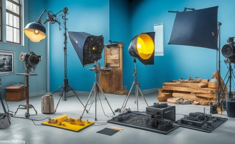 Ein helles, cineastisch inszeniertes Foto eines modernen Kreativstudios, in dem konzentrierte Designer an großen Bildschirmen mit lebendigen, detailreichen Grafiken arbeiten, umgeben von warmem Tageslicht und einer einladenden, kollaborativen Atmosphäre, die die bahnbrechende Verbindung von KI-Technologie und kreativer Bildbearbeitung symbolisiert.