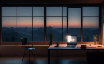 In einem hell erleuchteten, modernen Workspace sitzen mehrere Menschen konzentriert vor Laptops und Tablets, während im Hintergrund warme Sonnenstrahlen durch große Fenster fallen und die angespannte, gleichzeitig hoffnungsvolle Atmosphäre der Zusammenarbeit an komplexen KI-Sicherheitsfragen einfangen.