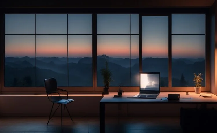 In einem hell erleuchteten, modernen Workspace sitzen mehrere Menschen konzentriert vor Laptops und Tablets, während im Hintergrund warme Sonnenstrahlen durch große Fenster fallen und die angespannte, gleichzeitig hoffnungsvolle Atmosphäre der Zusammenarbeit an komplexen KI-Sicherheitsfragen einfangen.