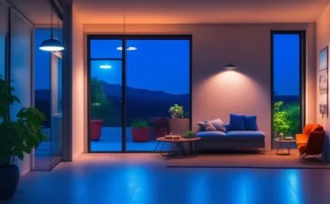 Ein hell erleuchtetes Wohnzimmer mit einer entspannten Person mittleren Alters, die konzentriert auf ihr modernes iPhone blickt, während warmes Tageslicht durch ein Fenster fällt und eine Atmosphäre von Achtsamkeit und digitaler Sicherheit schafft.