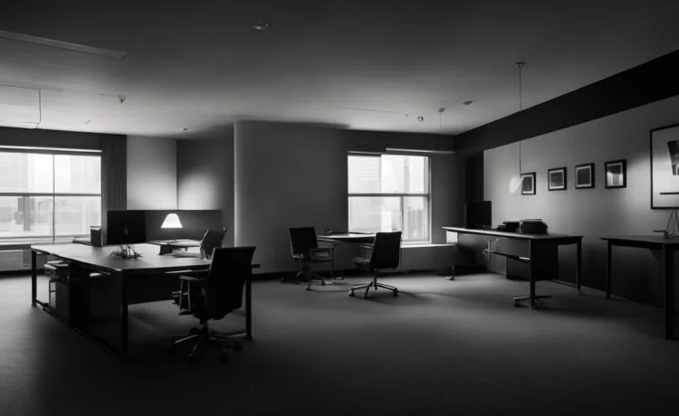 In einem hell erleuchteten, modernen Büro sitzen nachdenkliche Menschen unterschiedlicher Herkunft an großen Bildschirmen, umgeben von warmem Tageslicht und minimalistischer Einrichtung, während sie konzentriert juristische Dokumente und digitale Daten zu künstlicher Intelligenz prüfen – ein lebendiges Porträt des spannungsgeladenen Dialogs zwischen Technologie, Recht und Ethik.