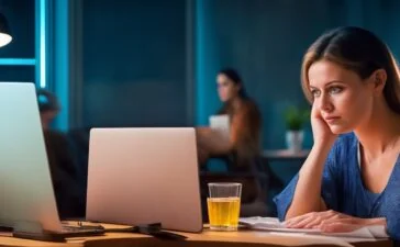 In einem hellen, freundlich ausgeleuchteten Büro lächelt eine junge Frau mit offenem Blick, während sie am Laptop sorgfältig Datenschutzinformationen überprüft – das warme Tageslicht fällt sanft durch ein großes Fenster und unterstreicht die vertrauensvolle und transparente Atmosphäre moderner Kommunikation.